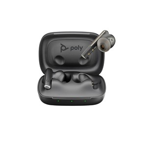 POLY VOYAGER FREE 60 UC CARBON BLACK EARBUDS +BT700 USB-C ADAPTER +BASIC CHARGE CASE