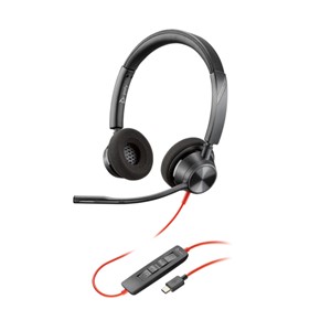 POLY BLACKWIRE 3320 STEREO USB-C HEADSET + USB-C/A ADAPTER (8X219AA)