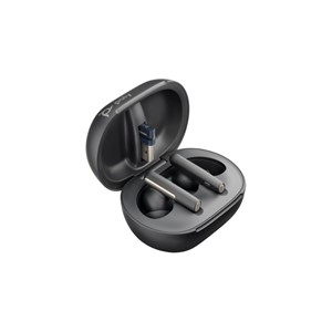 POLY VOYAGER FREE 60+ UC CARBON BLACK EARBUDS + BT700 USB-C ADAPTER + TOUCHSCREEN CHARGE CASE (7Y8G4AA)