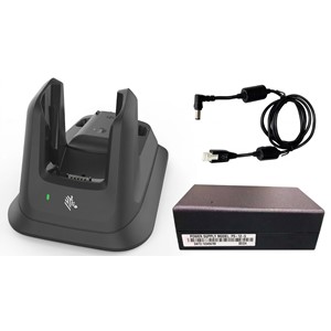 ZEBRA MC33XX/MC34XX KIT SINGLE SLOT USB CHARGE/COMM. W/ SPARE  BATT. CHARGER, POWER SUPPLY & DC CABLE